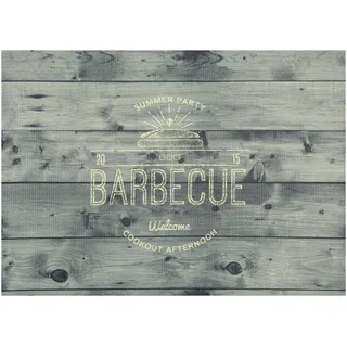 Peyer Syntex BBQ Grillmatte Barbecue Holz Farbe Grau, 75 x 120 cm,