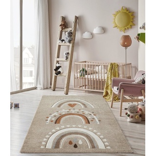Teppich Monde Kids Moderner Weicher Kinderteppich, Weicher Flor, Pflegeleicht, the carpet, Rechteck beige|braun Rechteck - 80 cm x 150 cm