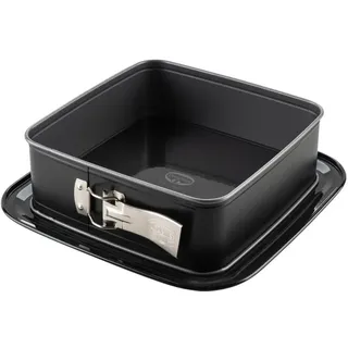 Dr. Oetker Quadratische Springform mit Emaille-Servierboden – Perfekt für Kuchen und Torten, 29 x 29 x 8,5 cm, Antihaft, Hitzebeständig