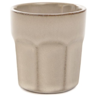 HOMLA Becher Trinkbecher Kaffeebecher Teetasse Tasse Keramiktasse CARLA ohne Henkel klein beige 0,09 l