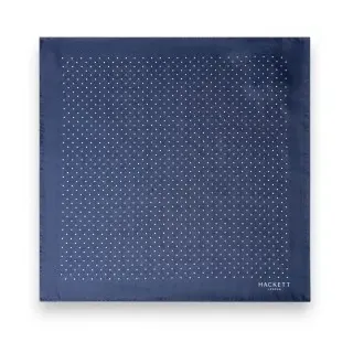 Hackett London für Herren. HM0100066 Einstecktuch Mini Dot marineblau (OSFA), Lässig, Seide, Klassisch