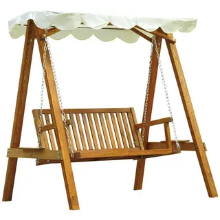 Outsunny Hollywoodschaukel Beige 2-Sitzer