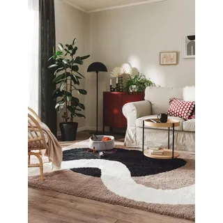 benuta Hochflor-Teppich Lotta, rechteckig, Höhe: 21 mm, Kunstfaser, Berber, Ethno-Style, Wohnzimmer bunt 200 cm x 300 cm x 21 mm