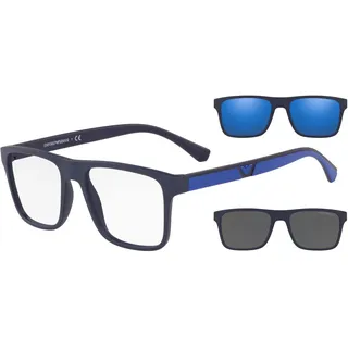 EMPORIO ARMANI Ray-Ban Herren 0EA4115 Sonnenbrille, Grau (Matte Dark Blue), 54 - 54 (M)