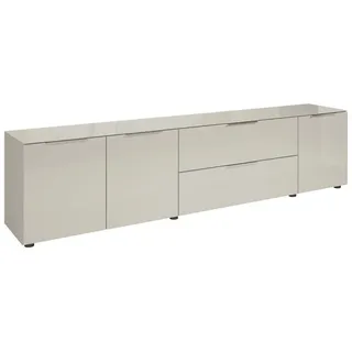 Bega Consult Lowboard Glasfronten in Kaschmir - 226x55x40cm (BxHxT)
