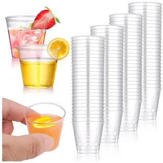 LuxusKollektion Schnapsglas 100 Stück Plastik Schnapsgläser 3cl 30ml Shotgläser PS Material beige