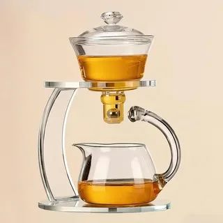 Solidchoice – Set aus Glas-Teekanne mit Infuser und halbautomatischer Tropffunktion