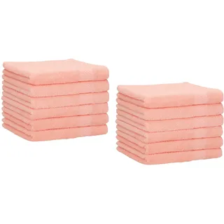Betz Palermo Gästehandtücher Set 12-teilig – 12× Gästehandtuch 30×50 cm, 100% Baumwolle 360 g/m2, weich & saugstark, Oeko-TEX® Farbe apricot
