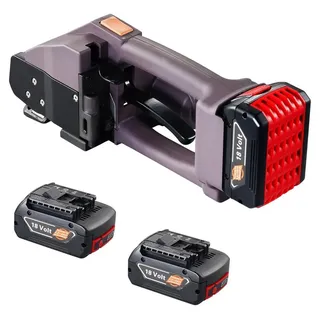 Vevor Elektrische Umreifungsmaschine, für 0,39"-0,75" PP-PET-Bänder, tragbares elektrisches Umreifungswerkzeug mit Digitalanzeige, 2 x 4000 mAh batteriebetriebenes automatisches Umreifungswerkzeug für Verpackungskartonpaletten