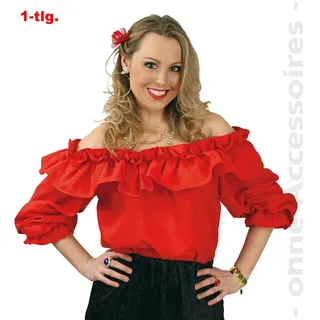 Unbekannt Karneval Carmen Bluse schulterfreie Bluse, Größe 40