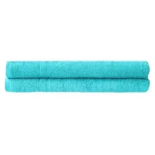 Dyckhoff Handtuch Kristall Set, türkis, 100 x 150 cm, Badetuch mit Bordüre, aus 100% Baumwolle, 380 g/m2, 2 Stück
