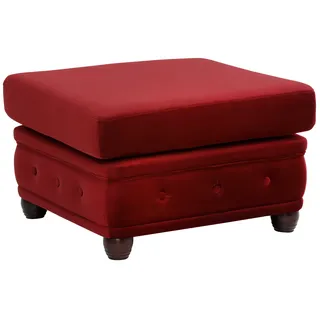 Polsterhocker HOME AFFAIRE "New Castle", rot (bordeaux), B:75cm H:45cm T:70cm, Hocker, Polsterhocker, passend zur "New Castle"-Serie, B/T/H: 75/70/45 cm