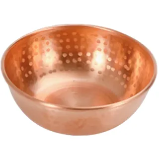 Yiustldd Kupferschüssel Für Die Küche, Rührschüssel Aus Reinem Kupfer, 2 Mm Dick, Mit Flachem Boden Für Reisschüsseln, Suppenschüsseln, Dekorativ Und Zum Servieren in Der Küche,Copper,18cm