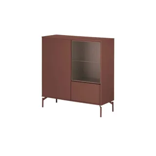Love it Highboard  Flumeri , rot , Maße (cm): B: 113,5 H: 118 T: 43.0