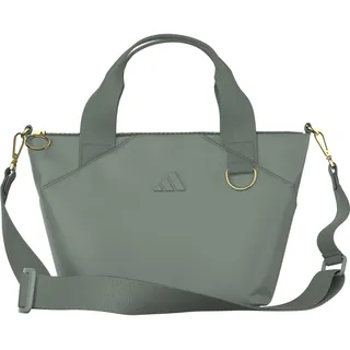 adidas Uni-Erwachsene Mini Tote for Women, Small Crossbody Bag Tragetasche, Premium/Silbergrün/Gold Metallic - Einheitsgröße