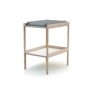 WEBABY - Wickeltisch 1 Regal Buche roh | 74 x 54 x 88 cm | Für 50x70 cm Matratze NICHT INBEGRIFFEN