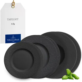 Villeroy & Boch Teller-Set 6 Tlg. Schwarz