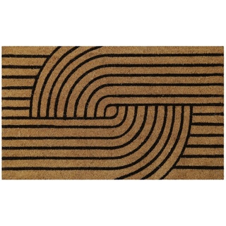 Fußmatte Modern Mania, Wecon home, Höhe: 18 mm, Türvorleger, Kokosfaser, Antirutschbeschichtung, grafisches Design beige 40 cm x 60 cm x 18 mm