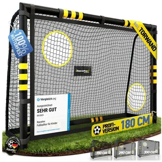 Racetex Fussballtore für Garten Kinder und Erwachsene mit [Anti-Rost Beschichtung] - Fußballtor Kinder inkl. Erdanker für optimalen Halt - Tor 1... - Schwarz