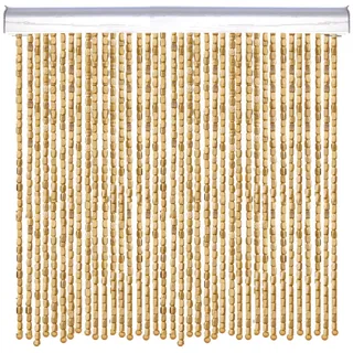 Perlenvorhang für Türen,Hängender Dekorative Türvorhänge Panel,Bambusvorhang Holz Perlen Fadenvorhang,Natur Bambus Türvorhang,für Schlafzimmer Wohnzimmer Balkontür,Anpassbare (90 strands 90x200cm)