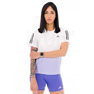 adidas Own The Run Climacool 3-Streifen T-Shirt White / Violet Tone L