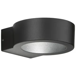 Fischer & Honsel Außenwandleuchte Glas Metall 12,5 x 4,5 cm inkl. Bewegungsmelder schwarz