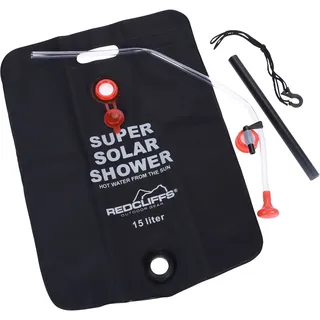 Camping-Dusche 15L - tragbare Solardusche für warmes Wasser - auslaufsicher, robust, inkl. Duschschlauch & Duschkopf - ideal für Reisen & Festivals