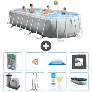 Prism Frame Pool Oval - 610x305x122 Cm - 9-teilig  S525