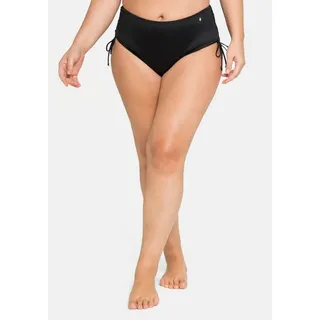 sheego Damen Große Größen Bikinihose mit Shaping-Effekt vorn, seitlich zu raffen Aqua - 54