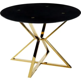 Beliani Bosco Ø 105 cm schwarz/gold