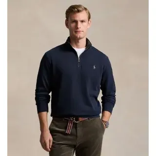 Polo Ralph Lauren für Herren. 710812963003 Pullover Navy Reißverschluss (M), Lässig, Baumwolle, Langarm, Marine