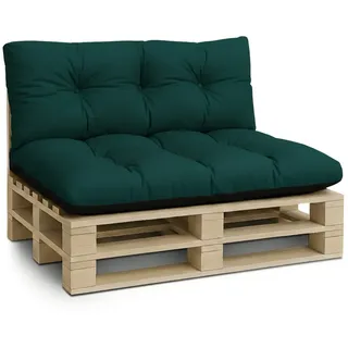 Amazinggirl Palettenkissen Outdoor Kissen Auflagen für Paletten Europaletten und Palettensofa grün Sitzkissen 120x80 cm