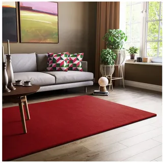 Steffensmeier Wollteppich Jaipur, Rechteckig, Gabbeh Teppich, handgeknüpft rot 200 cm x 250 cm