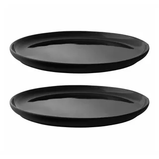 Stelton Speiseteller 22 cm schwarz 2er Set