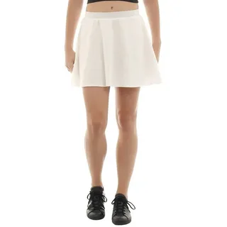 F&K-Mode Minirock Swing Rock Mini Falten Gummibund hohe Taille Gummibund weiß S/M