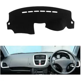 ONNAT Auto-Armaturenbrett-Abdeckung, Armaturenbrett-Matte, Sonnenschutz-Pad, Armaturenbrett-Teppich, für Peugeot 207 2009–2014, Auto-Mittelkonsole, Armaturenbrett-Abdeckungsmatte
