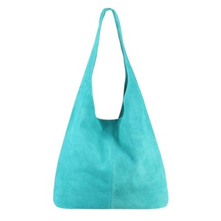 ITALYSHOP24 Schultertasche Made in Italy Damen Leder Tasche Schultertasche, ein Leichtgewicht, als Handtasche, Henkeltasche tragbar grün 44 cm x 33 cm x 18 cm