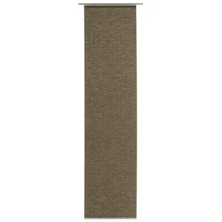 GARDINIA Flächenvorhang Natur-optik Klettband 60 x 245 cm nougat