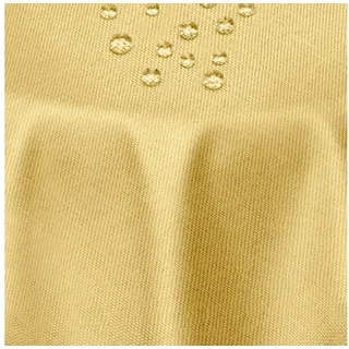 DecoHomeTextil Heimtextilmanufaktur Tischdecke Leinen Optik Tischdecke Tischtuch Abwaschbar Wasserabweisend gelb Rund 180 cm