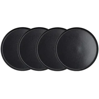 BUTLERS Speiseteller Ø27 cm schwarz 4er Set