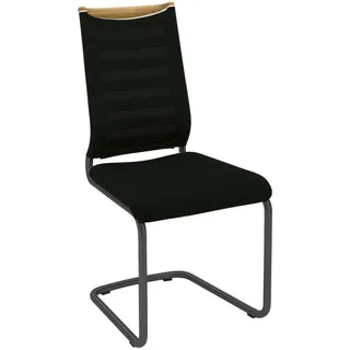 Venjakob Schwingstuhl, Anthrazit, Schwarz, Eiche, Holz, Textil, Eiche, furniert, Streifen, Rundrohr, C-Form, 47x99x59 cm, Goldenes M, Dgm, Handmade in Germany, DGM-Klimapakt, DGM-Emissionslabel, Lederauswahl, Stoffauswahl, Typenauswahl, Gestellauswahl, Esszimmer, Stühle, Esszimmerstühle, Schwingstühle