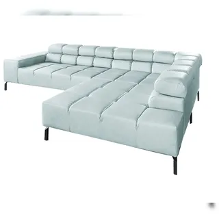 KAWOLA Sofa NELSON hellblau Recamiere rechts