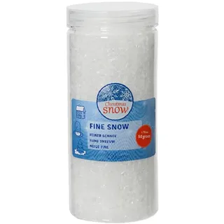 Kunstschnee Schneeflocken fein PE dia6.5cm H.14.5cm weiß 50 gramm