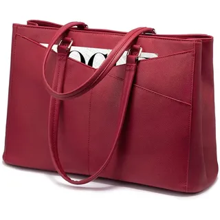 LOVEVOOK Laptoptasche Damen 15,6 Zoll, Handtasche Damen Arbeitstasche Lehrertasche Groß, Wasserdicht Shopper Tasche Schultertaschen Aktentasche Umhängetasche Tote Bag für Business Schule
