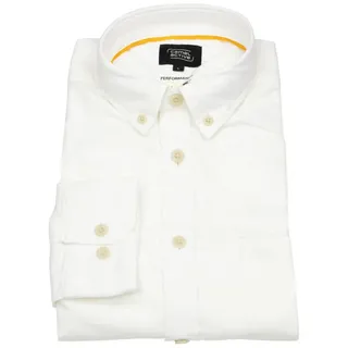 camel active Langarmhemd Button-Down-Kragen weiß M