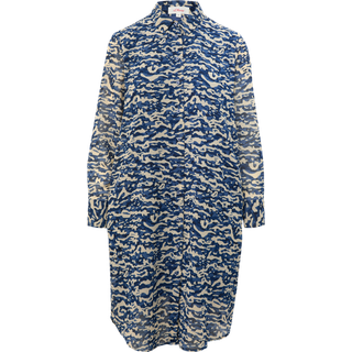 s.Oliver - Chiffon-Kleid mit Alloverprint, Damen, blau, 44