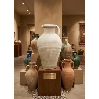 Amphore Krug Vase mit 1 Henkel Terracotta Tunesische Handarbeit ca.40cm hoch