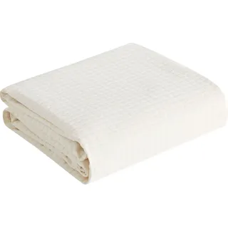 Erwin Müller Tagesdecke Tagesdecke, Baumwollmischung Karo/Ornamente/Hoch- Tiefstruktur braun 210 cm x 270 cm
