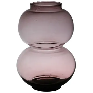 INNA-Glas Kugelvase Kugelige Glas Vase HERIBETO, recycelt, violett-klar, 25 cm, Ø 16 cm lila