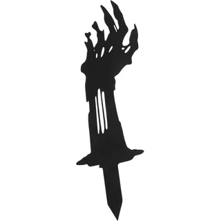 BESTonZON Gartenschilder Dekorative Außendekoration Halloween Deko Gartenstecker Rasenpfähle Zaundeko Für Draußen Gartenzaun Deko Metallschild Mit Skeletthänden Gartenzaunpfosten Halloween s